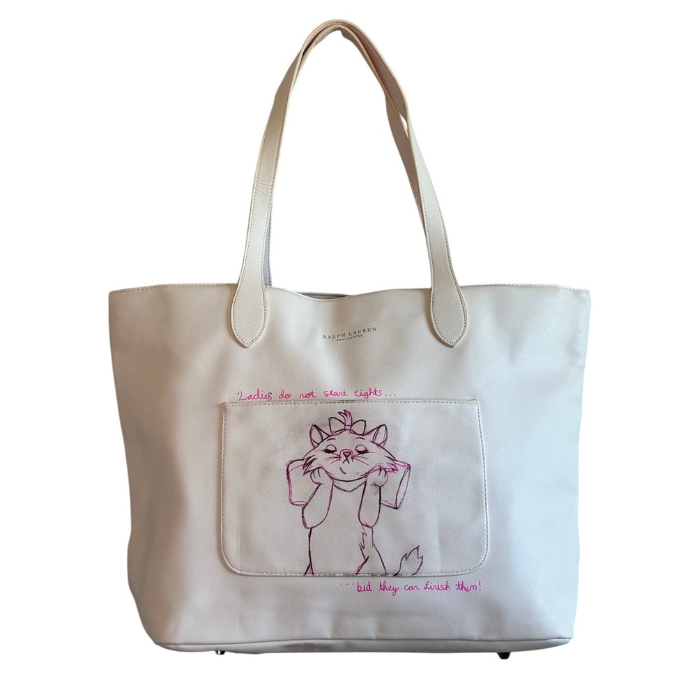 Upcycled Ralph Lauren Fragrances Tote Original Marie Aristocats Fan Art
